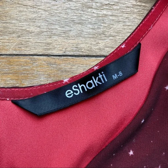 Eshakti ombré star print Georgette dress - Picture 4 of 16